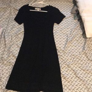 A black sweater dress
